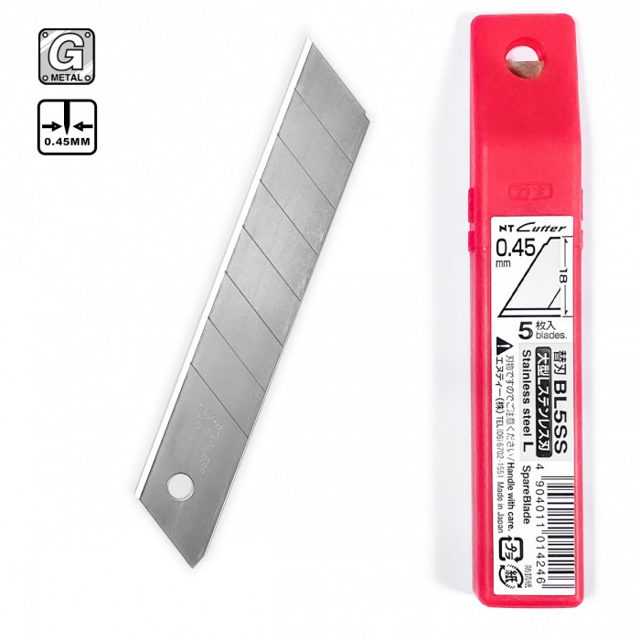 BL5SS 9.22 NT Cutter BL5SS 18mm Heavy Duty stainless steel blade